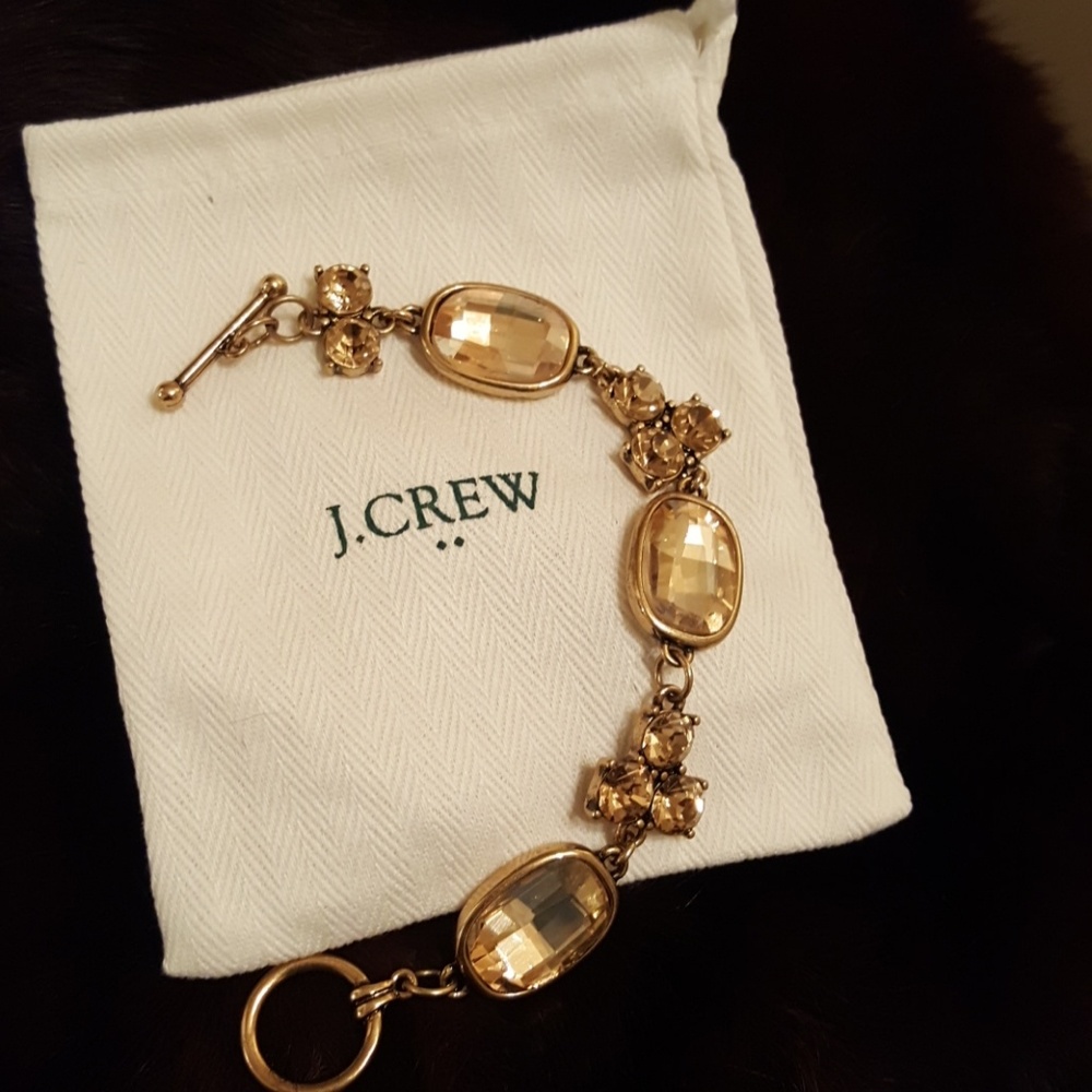 SOLD Vintage Champagne CZ Gold Bracelet - Picture 1 of 3